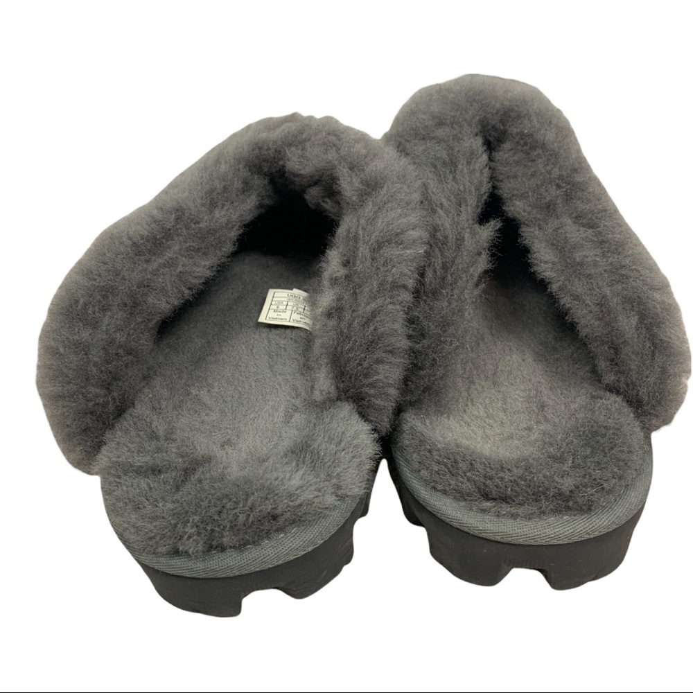 Ugg Coquette Fuzzy Slippers | Grey | Women’s 9 - Picture 3 of 7